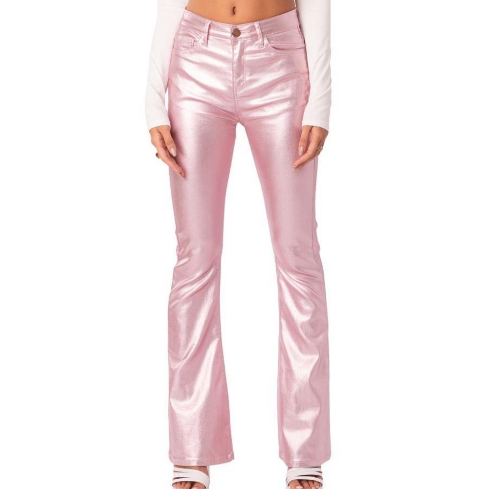 NWT edikted pink metallic pants